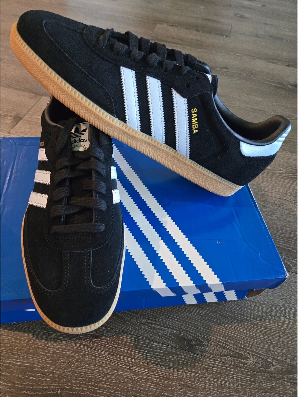 adidas Samba OG Black White Gum Men's Size 12 IH6850 Brand New NIB